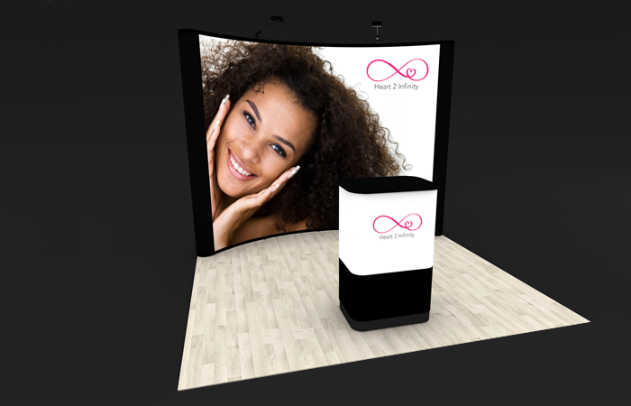 10' Neptune Magnetic Graphic Pop-up Rental w/ Counter Conversion (RT87659)