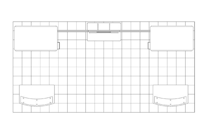 20' Stafford DesignLine Rental Exhibit w/ Counters and Towers (RT81871)