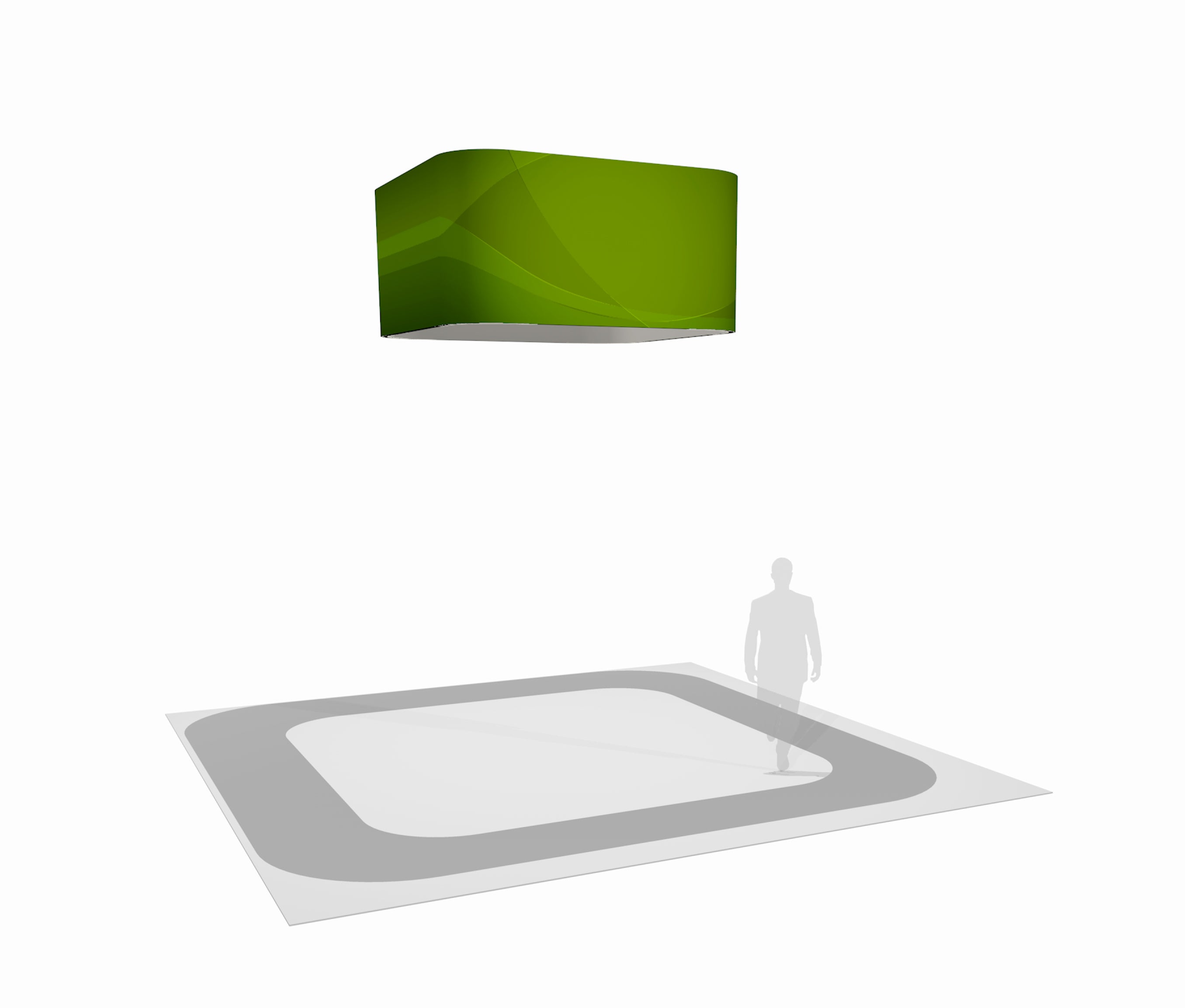 Curved Square Fabric Hanging Sign (Various Sizes)