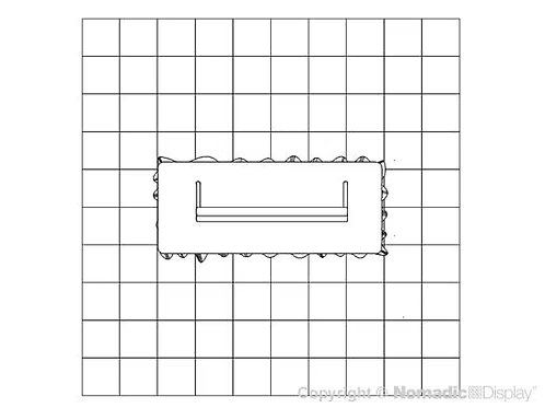 4' FabLite Buckeye Vertical Curve Pillowcase Portable Tabletop (AB1024N)