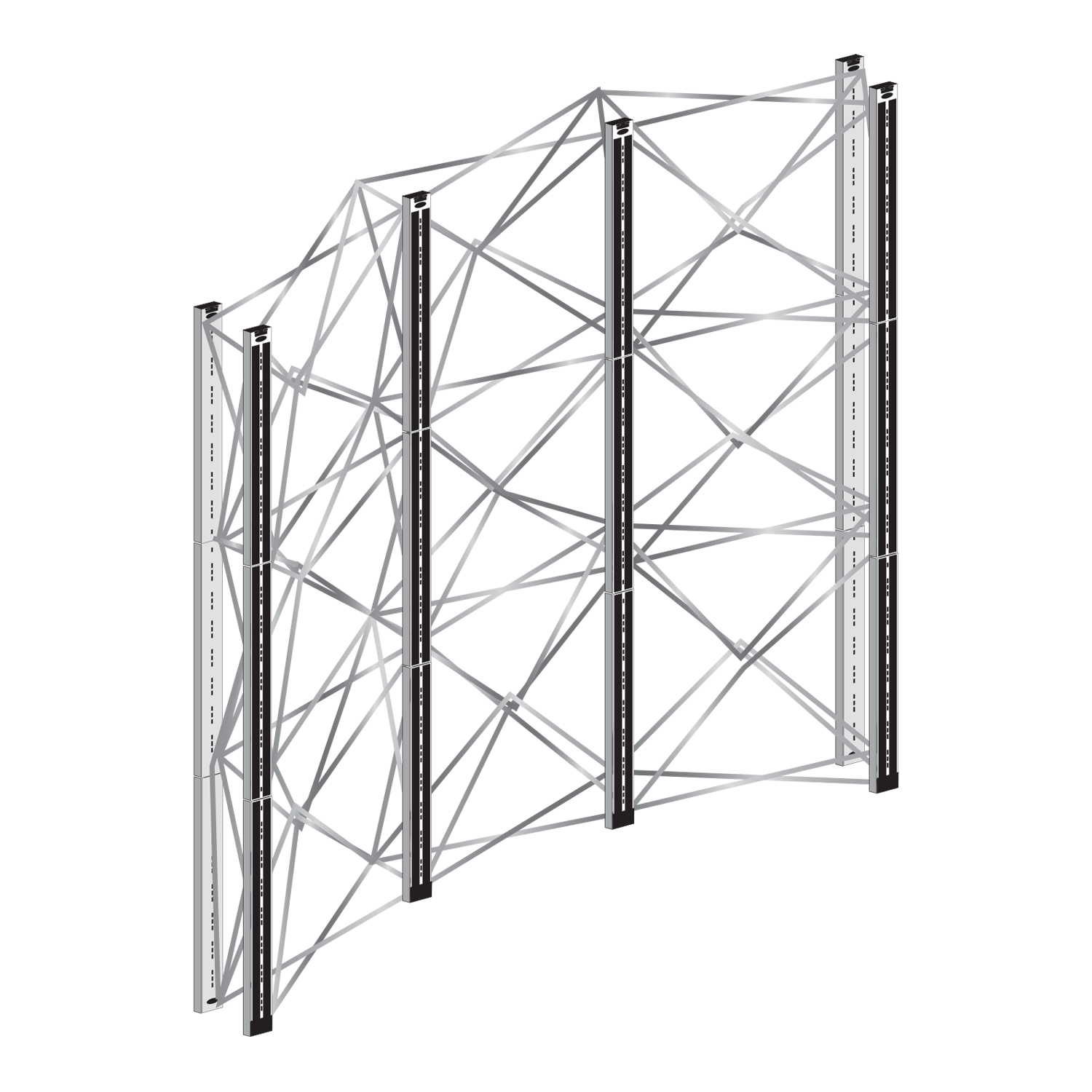 Frame Kit - 8' Instand Curved Magnetic Inkjet Pop-up w/ Endcaps (AB2015N-FX)