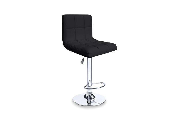 Adjustable Black Padded Barstool (RT0802N)