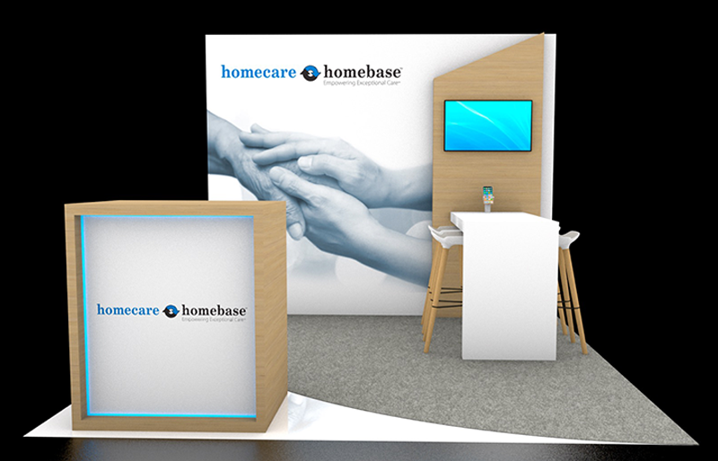 10' x 10' Presentation Display w/ Meeting Area and Reception Counter (ID0513)