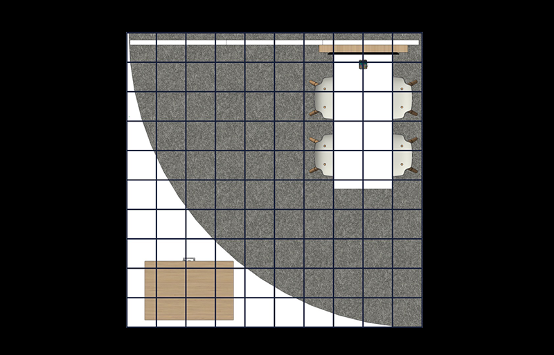 10' x 10' Presentation Display w/ Meeting Area and Reception Counter (ID0513)