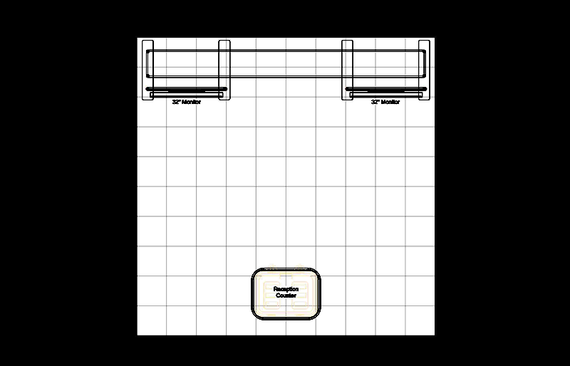 10' x 10' FabLite Display w/ Dual Monitors and RollOne Counter (ID0515)