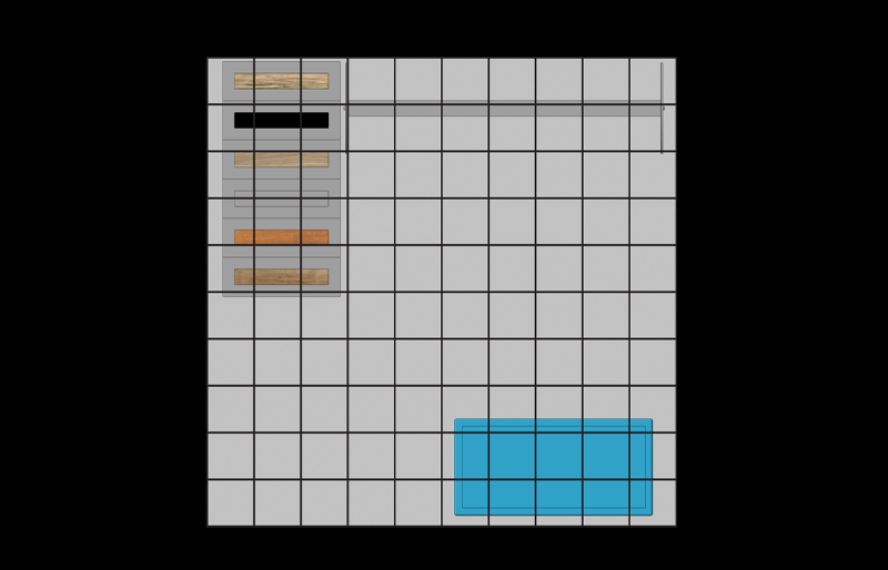 10' x 10' Backlit LightWall Display w/ Tiered Product Showcase (ID0519)