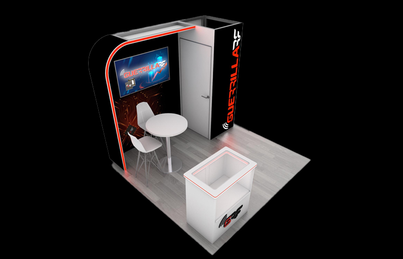 10' x 10' DesignLine EdgeLit Display w/ Walk-In Storage (ID0521)