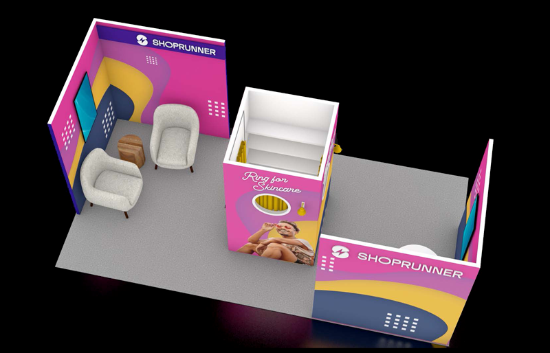 10' x 20' DesignLine Display w/ Walk-in Storage and Lounge Areas (ID0523)