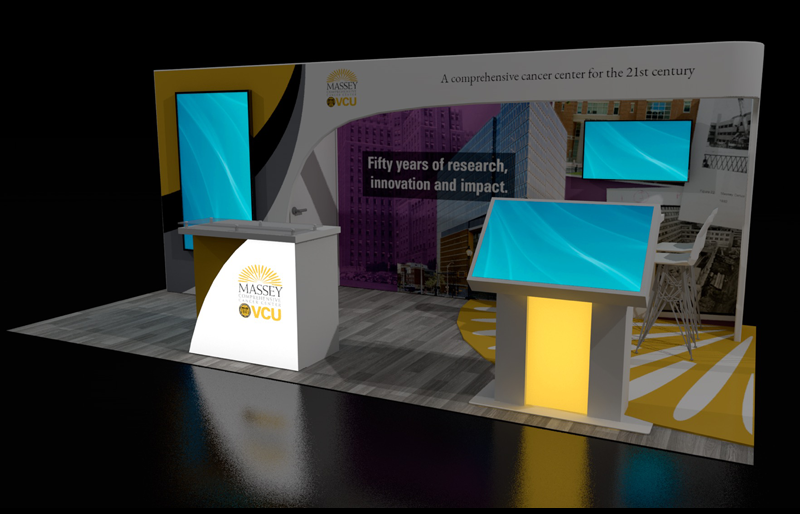 10' x 20' DesignLine Display w/ Walk-In Storage and Sculpted Canopy (ID0526)