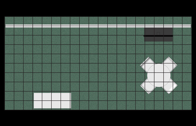 10' x 20' Backlit LightWall Display w/ Reception Counter and Meeting Area (ID0530)