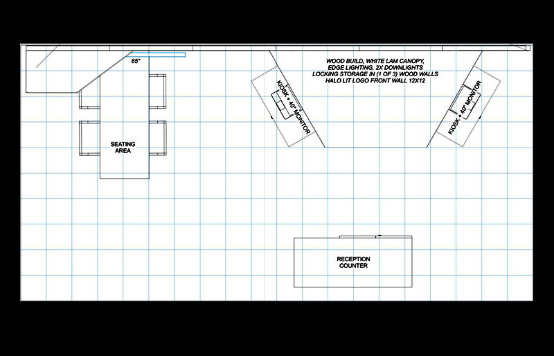 10' x 20' Custom Exhibit w/ Demo Stations, Interactive Kiosks and Locking Storage (ID0540)