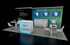10' x 20' Presentation Exhibit w/ Fabric Canopy and HaloLit Reception Counter (ID0544)