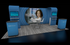 10' x 20' Portable Backlit Exhibit w/ Fabric Arches and Dual Monitor Kiosks (ID0545)