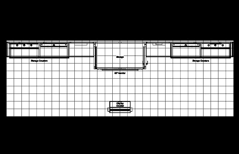 10' x 30' Custom Modular Exhibit w/ Walk-In Storage, Product Shelving, and Lockable Storage (ID0547)