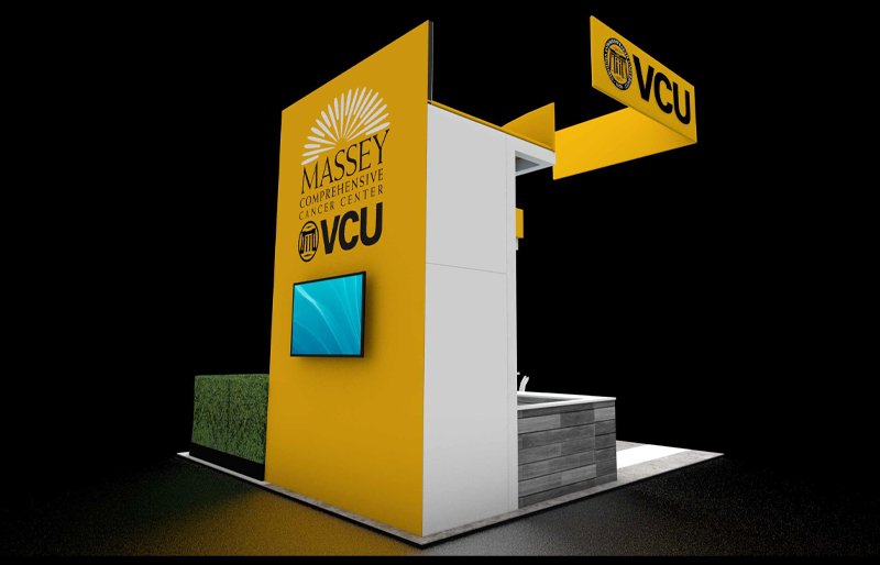 20' x 20' Custom Backlit Island Exhibit w/ Presentation Areas and Walk-In Storage (ID0571)