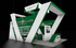 20' x 30' Island Exhibit w/ EdgeLit Angled Architecture and Demo Areas (ID0585)