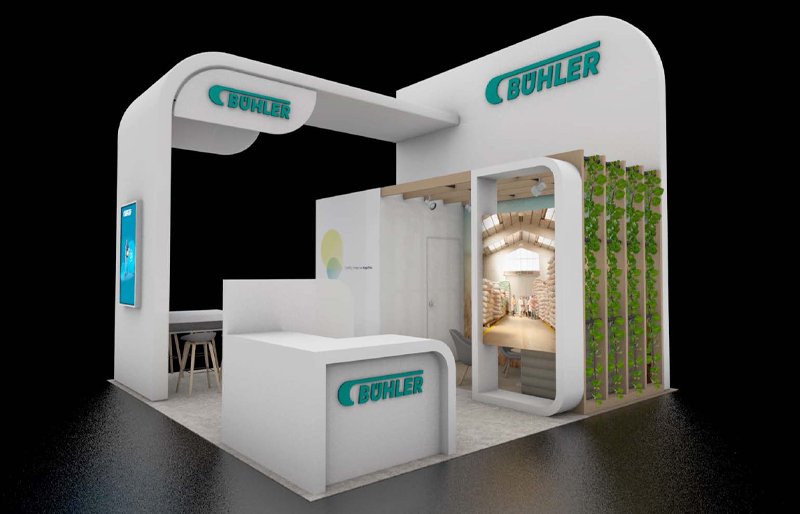 20' x 20' Scalable Custom Tubular Exhibit w/ Video Wall and Meeting Areas (ID0599)