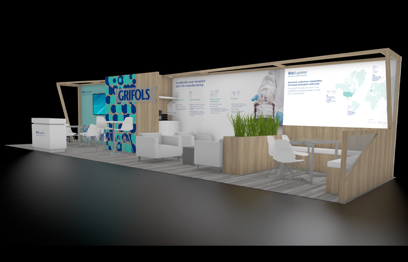 10' x 40' Scalable Exhibit w/ Walk-in Storage and Multiple Meeting Areas (ID0600)