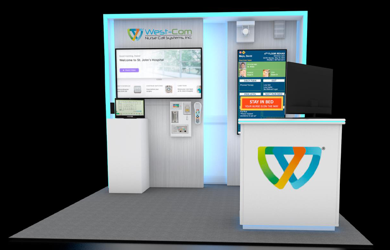 10' x 10' Scalable Custom Exhibit w/ Edge Lighting and Integrated Product Demo Area (ID0618)