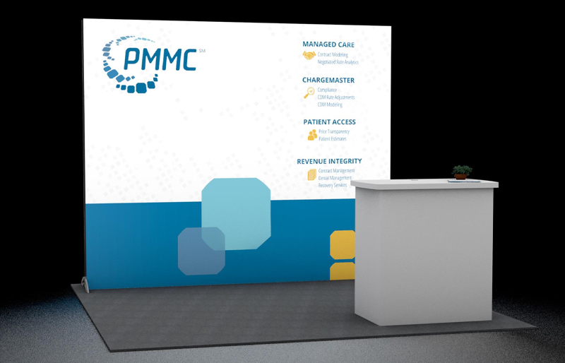 10' x 10' Scalable Backlit LightWall Display w/ Reception Counter (ID0625)