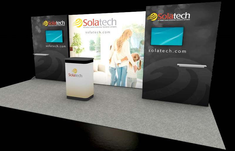 10' x 20' Scalable Portable Backlit Display w/ Walk-in Storage and Presentation Screens (ID0628)