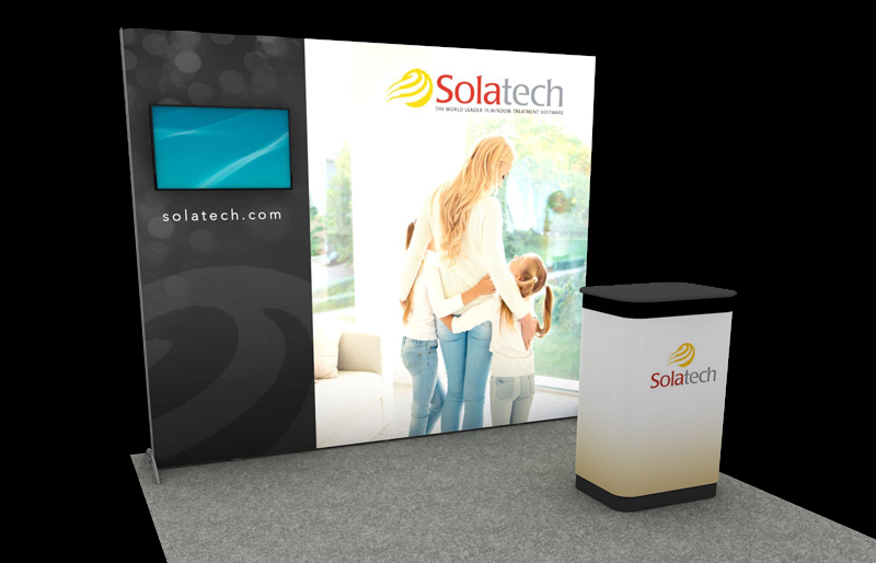 10' x 10' Scalable Portable Backlit LightWall Display w/ Monitor and RollOne Counter (ID0629)