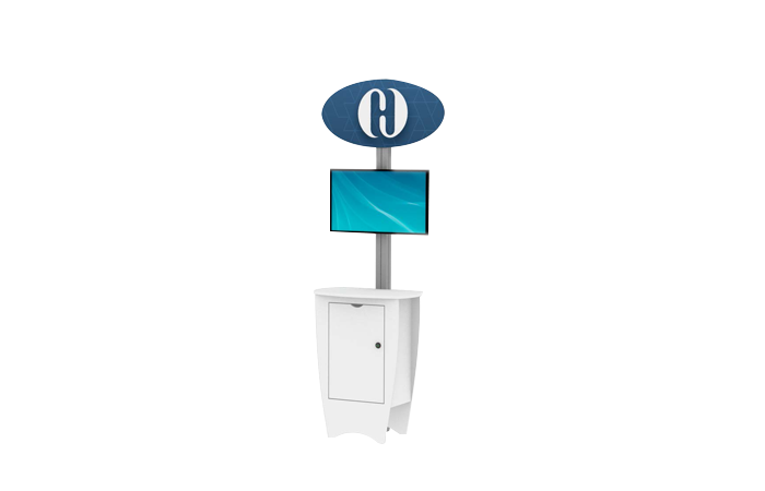Antarctic Rental Kiosk w/ Header and Storage (RTKI703)