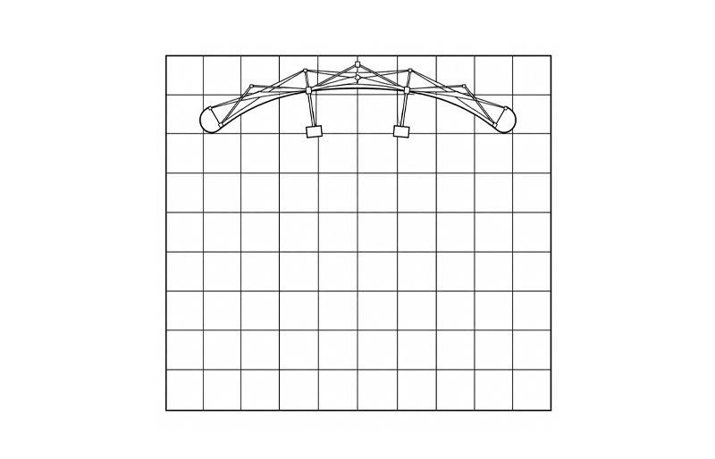 8' Instand Curved Magnetic Pop-up Display w/ Endcaps (AB2015N)