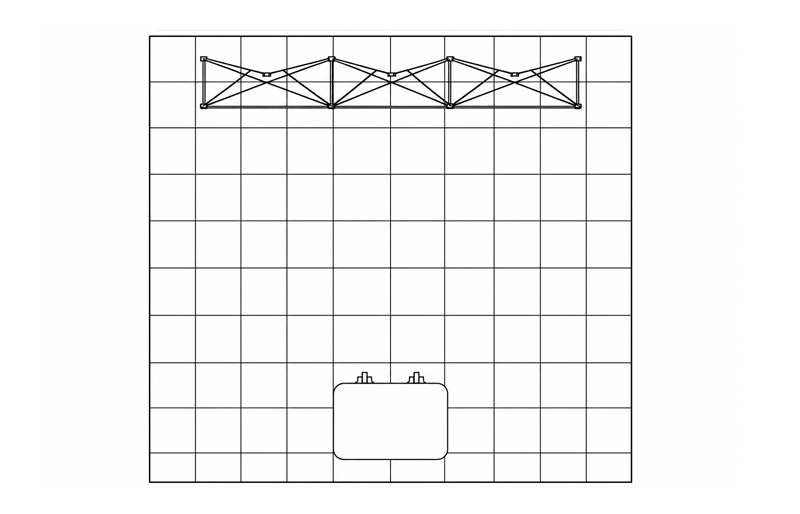 8' FabriMural Velcro Tension Fabric Pop-up w/ Counter (AB2049N)